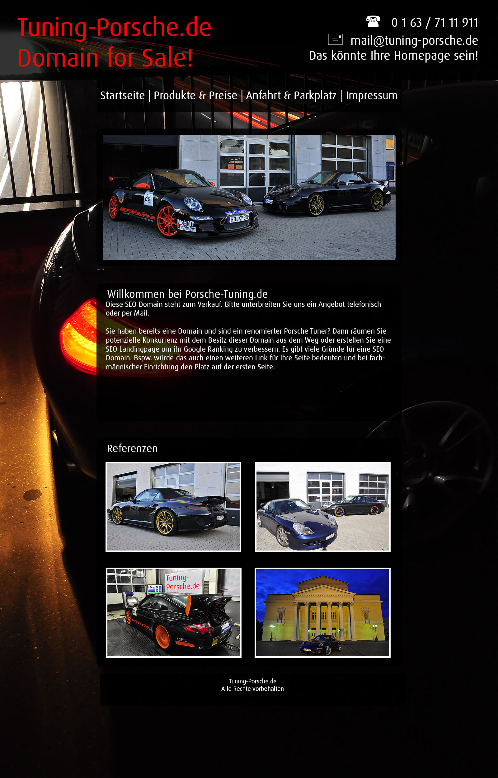 Tuning-Porsche.de steht zum Verkauf! Wir machen kein Tuning.